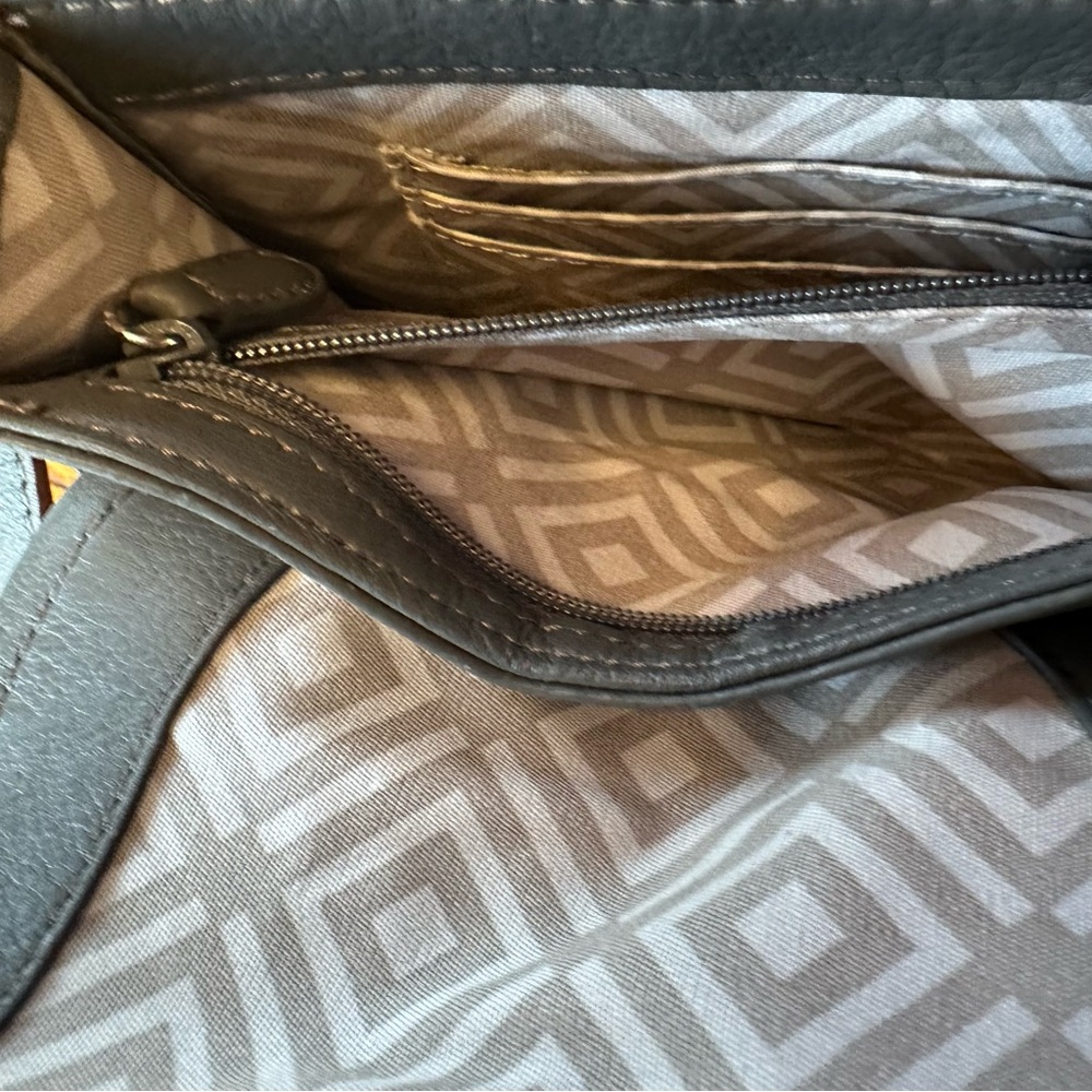 Brighton Mini Crossbody Leather Bag Gray - Picture 11 of 11